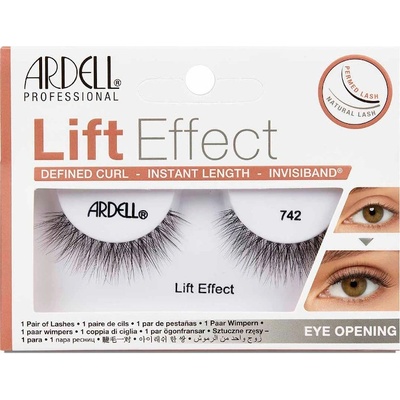 Ardell 742 Přírodní nalepovací řasy černé výrazně zahnuté otvírající LIFT EFFECT Permed Lash