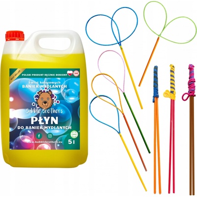 Sada na Bubliny Mýdlové 5 Litrů + 8 tyček pro velké i malé Bubliny
