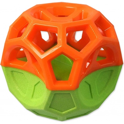 Dog Fantasy loptička s geometrickými obrazcami oranžovo- 8,5 cm