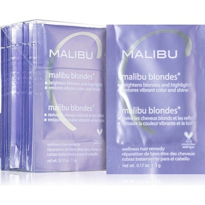 Malibu C Wellness Hair Remedy Malibu Blondes kúra pro blond a melírované vlasy 12 x 5 g