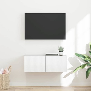 vidaXL TV стенен шкаф 78, 5 x 30 x 29, 5 cm Гланц бяло (892217)