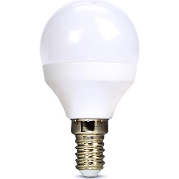 Solight LED žárovka , miniglobe, 6W, E14, 3000K, 510lm, bílé provedení