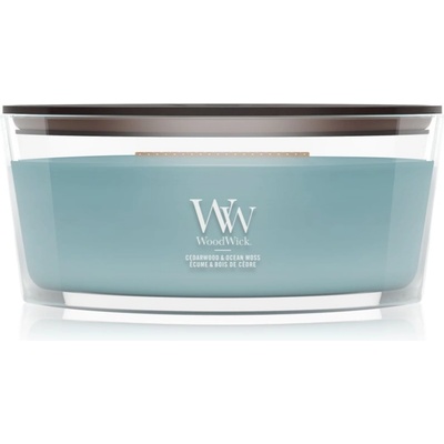 WoodWick Cedarwood & Ocean Moss ароматна свещ с дървен фитил 453.6 гр