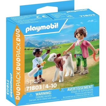 Playmobil 71803 Farmářka s dítětem a telátkem