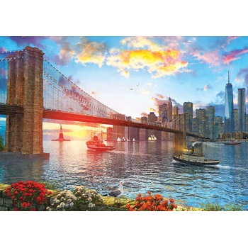 Image 1 of Art Puzzle - Puzzle Sunset in New York - 1 000 piese