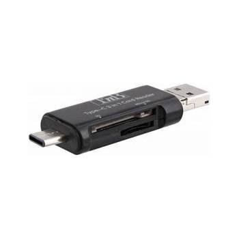 T'nB Четец за карти TNB, 3 в 1, USB Type-C + USB + Micro USB, До 480 Mbps, PC / Mac / Linux, Черен, 2045420017