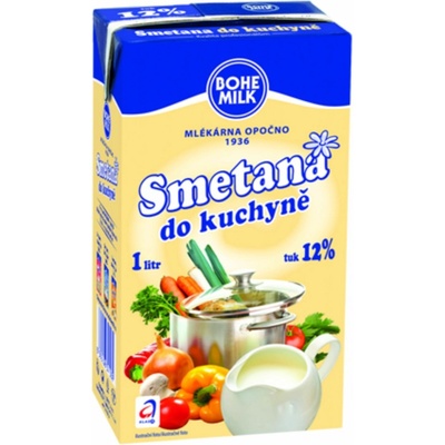 Bohemilk smotana do kuchyne 12% 1l