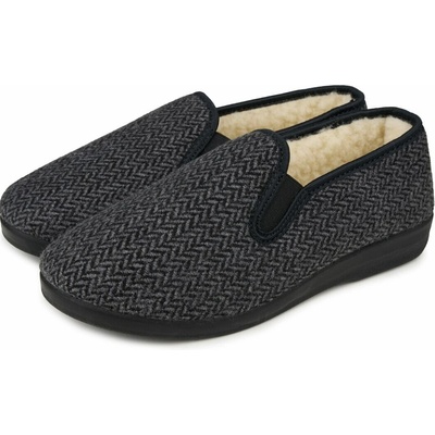 Vlnka pánské protiskluzové bačkory s ovčí vlnou Merino šedá – Zboží Mobilmania