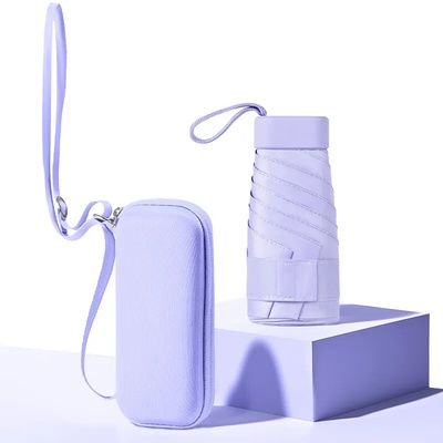 Skládací mini deštník v kabelce taro purple
