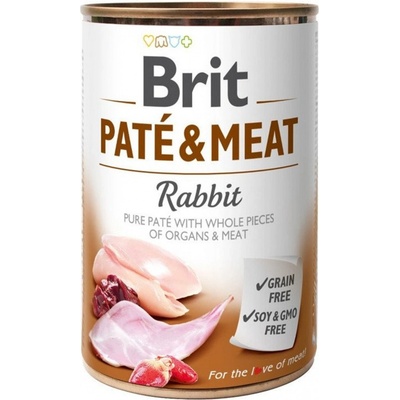 Brit Paté & Meat Dog Rabbit 6 x 400 g a Brit Paté & Meat Dog Beef 6 x 400 g