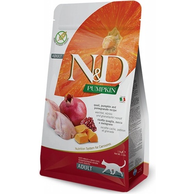 N&D Pumpkin Adult Cat Grain Free Quail & Pomegranate 1,5 kg