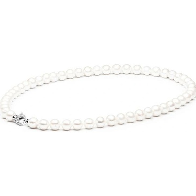 Gaura Pearls Luxusní perlový náhrdelník - sladkovodní perla FARWA795/45 Bílá
