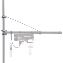 Herkules Otočné rameno H-SA 1100, zaťažiteľnosť: 600 kg pri 750 mm, 300 kg pri 1 000 mm, vhodné pre: rúrku ⌀ 48 mm a hrúbku steny 3 mm, uchytenie lanových zdvihákov, oceľ 2255401