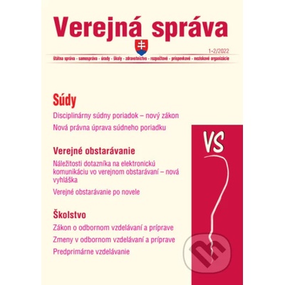 VS 1-2/2022 – Odborné vzdelávanie a príprava, verejné obstarávanie
