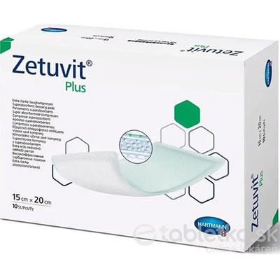 Zetuvit Plus kompres nasiakavý sterilný 15 cm x 20 cm 10 ks