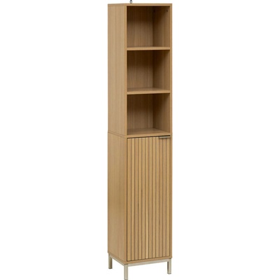 5five Simply Smart Úzký koupelnový regál TASSO sloupek, 33 x 28 x 168 cm hnědá