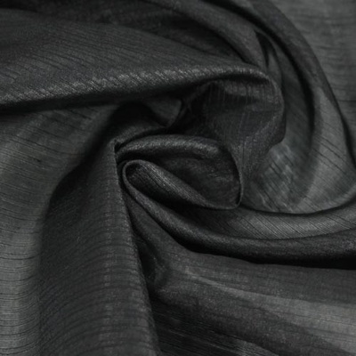 Organza čierna pruh š.150