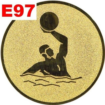 Emblém E97 VODNÍ PÓLO umístění na sportovní pohár nebo medaili 25 mm