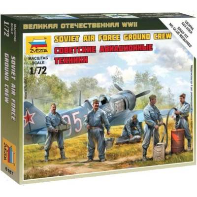 Zvezda Pozemní personál sovětského letectva 1:72