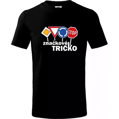 Značkové tričko detské čierna