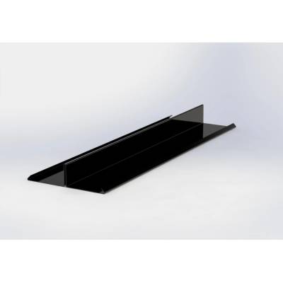 Rozdělovací lišta r.š.250mm pozink Lakovaný RAL 9005 černá s folií dl.2m