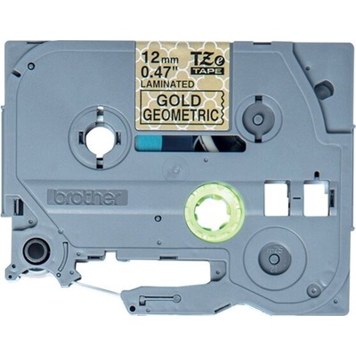Brother TZe-MPGG31 black on gold geometric 4m long (TZEMPGG31)