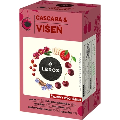 Leros ČAJOVÁ CHVÍLKA JAHODA ovocný čaj aromatizovaný nálevové sáčky 20 x 2 g