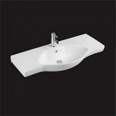 Inter Ceramic Мивка за баня ICC 4790, монтаж върху мебел, порцелан, бял, 92x48.5x18см (4790)