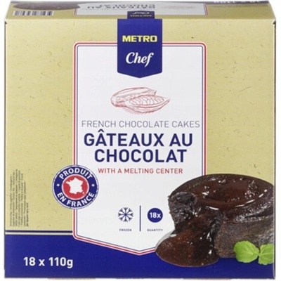 METRO Chef Fondant Čokoládové mrazené sušienky 18 kusov 1,98 kg