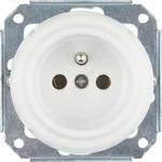 Reblig - Порцеланов ретро контакт за вътрешен монтаж без рамка 250V/16A бял (RG0179)