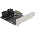 Delock Карта Delock, PCI Express x1 към 4 port SATA, Low Profile (DELOCK-90010)