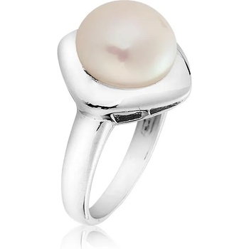 Image 1 of Swan Сребърен пръстен с бяла сладководна перла SR0161W Swan