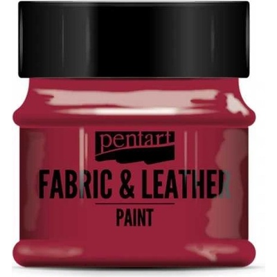 Farba na kožu a textil PENTART 50 ml červená