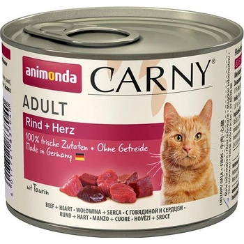 Animonda CARNY cat Adult hovädzie a morčacie srdiečka 6 x 200 g