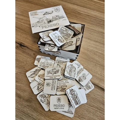 Danson - Puzzle Drevené pexeso Vojenská technika - 1 - 39 piese