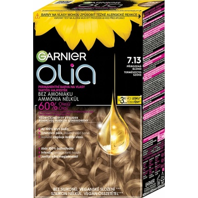 Garnier Olia Permanentná farba na vlasy bez amoniaku 7.13 Prirodzená blond