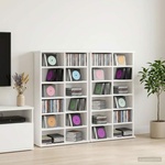vidaXL Кабинет за CD 2 бр. Бяло 60 x 17 x 92 см Инженерна дървесина (8012731)