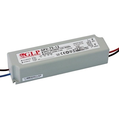 GLP napájecí zdroj GPV-75-12, 12V 6A 72W IP67