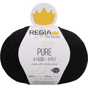 Regia Premium Pure 00099 Black Плетива прежда (9801644-00099)