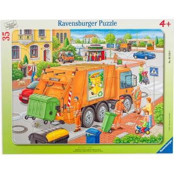 Ravensburger Пъзел Ravensburger от 35 части - Камион за почистване (06346)