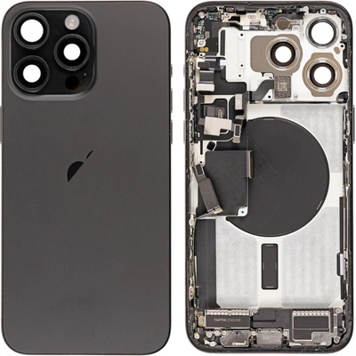 Apple iPhone 14 Pro - Zadní housing s předinstalovanými díly (Space Black)