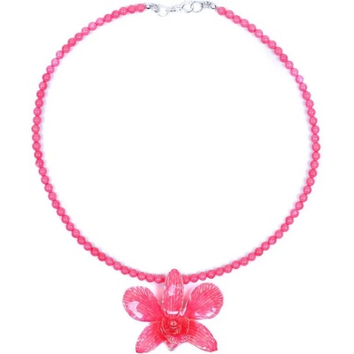 Dannyra Колие от Майорка перли и естествена орхидея Dannyra Jewels