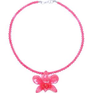 Dannyra Колие от Майорка перли и естествена орхидея Dannyra Jewels