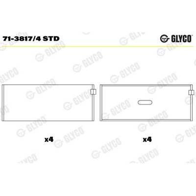 Ojniční ložisko GLYCO 71-3817/4 STD - sada