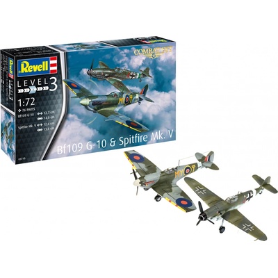 Revell Plastikový model letadla 03710 Messerschmitt Bf Spitfire Mk.V 1:72