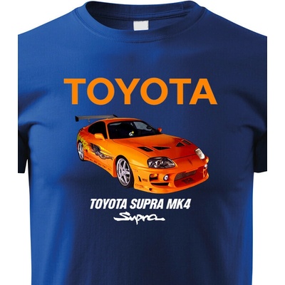 Dětské tričko Toyota Supra MK4 Modrá Velikost Canvas Bezvatriko.cz 2323
