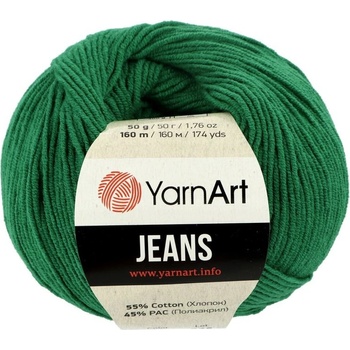 YarnArt Jeans 52 tmavo zelená