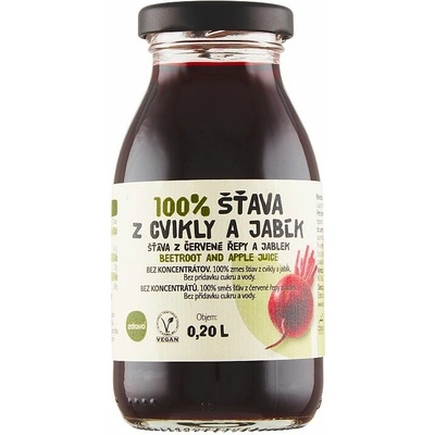 Zdravo 100% cvikla a čučoriedka a jablko 200 ml