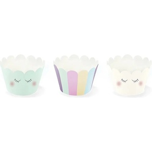 PartyDeco Кошнички за мъфини - Еднорог 6 бр
