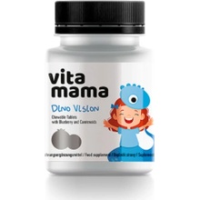 Siberian Wellness Vitamama Dino Vision Chewable Tablets with Blueberry and Carotenoids, 90 žvýkacích tablet